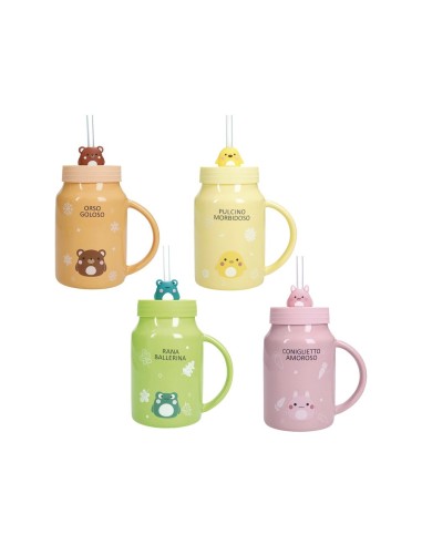 MUG AMICO MIO ASS C/TAPPO E CANNUCCIA