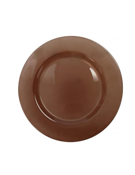 SOTTOPIATTO 1PZ MOKA VETRO