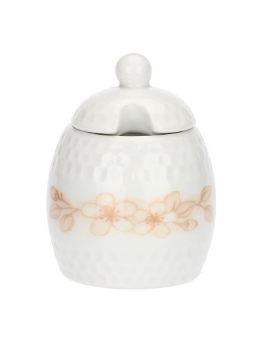 Mini zuccheriera in porcellana con cucchiaino