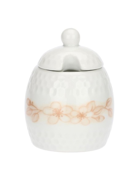 Mini zuccheriera in porcellana con cucchiaino