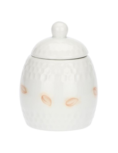 Mini zuccheriera in porcellana con cucchiaino