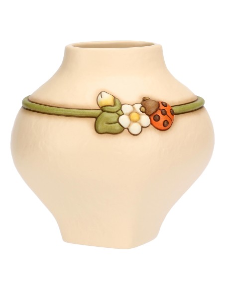 Thun - Vaso in ceramica con coccinella Country Bloom, medio