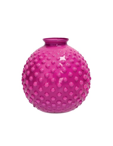 Vaso Bolle fucsia vetro D 16