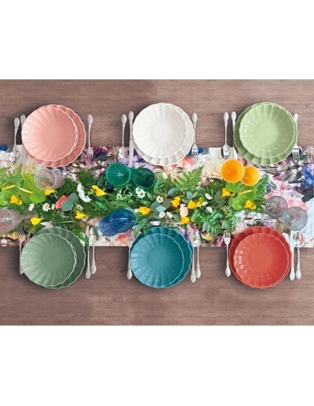 Set 6 Piattini calipso avorio in stoneware