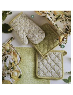 GUANTO DA CUCINA VERDE/BIANCO