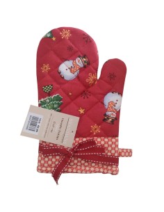 GUANTO FORNO ROSSO NATALE